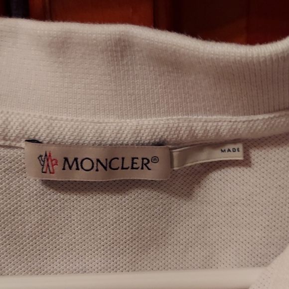 Moncler - Logo Patch White Polo Shirt - Picture 4 of 4